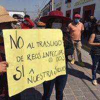 Rechazan pobladores de Tecali instalación de reclusorio covid