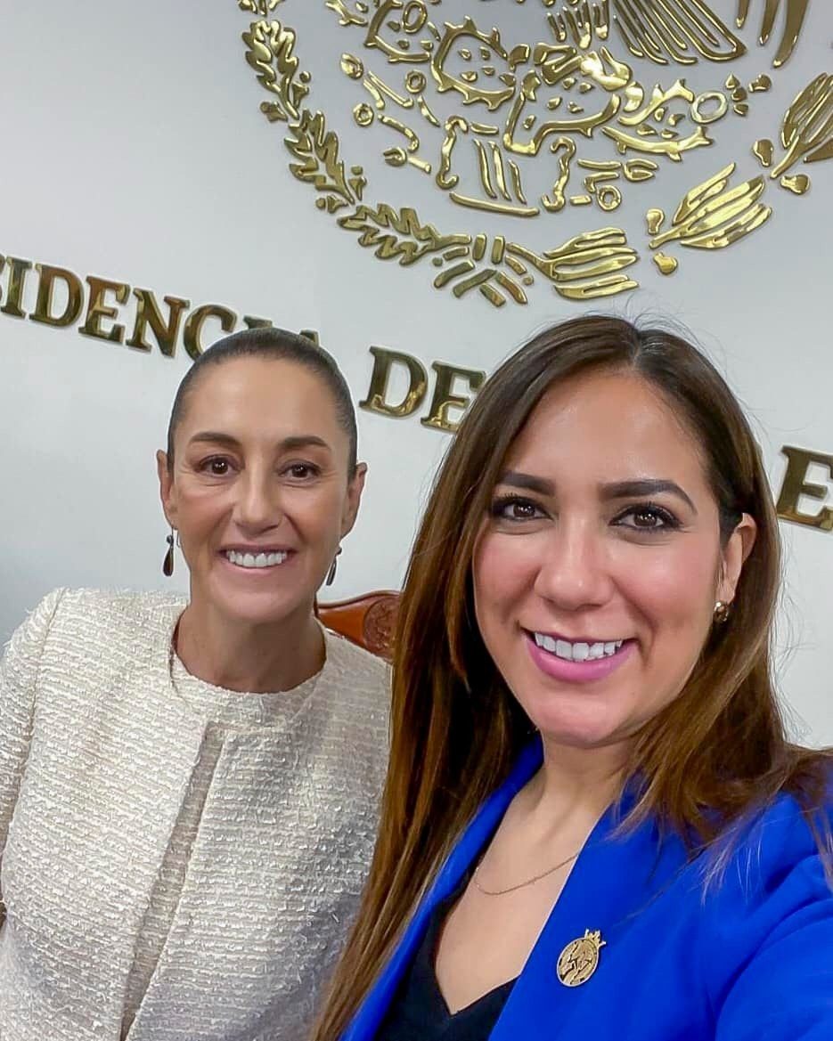 Sheinbaum y Libia VFoto Facebook  Libia Dennise