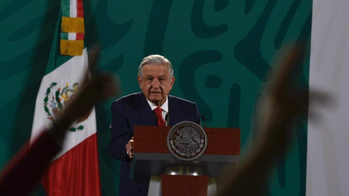 El presidente Andrés Manuel López Obrador en su conferencia matutina
