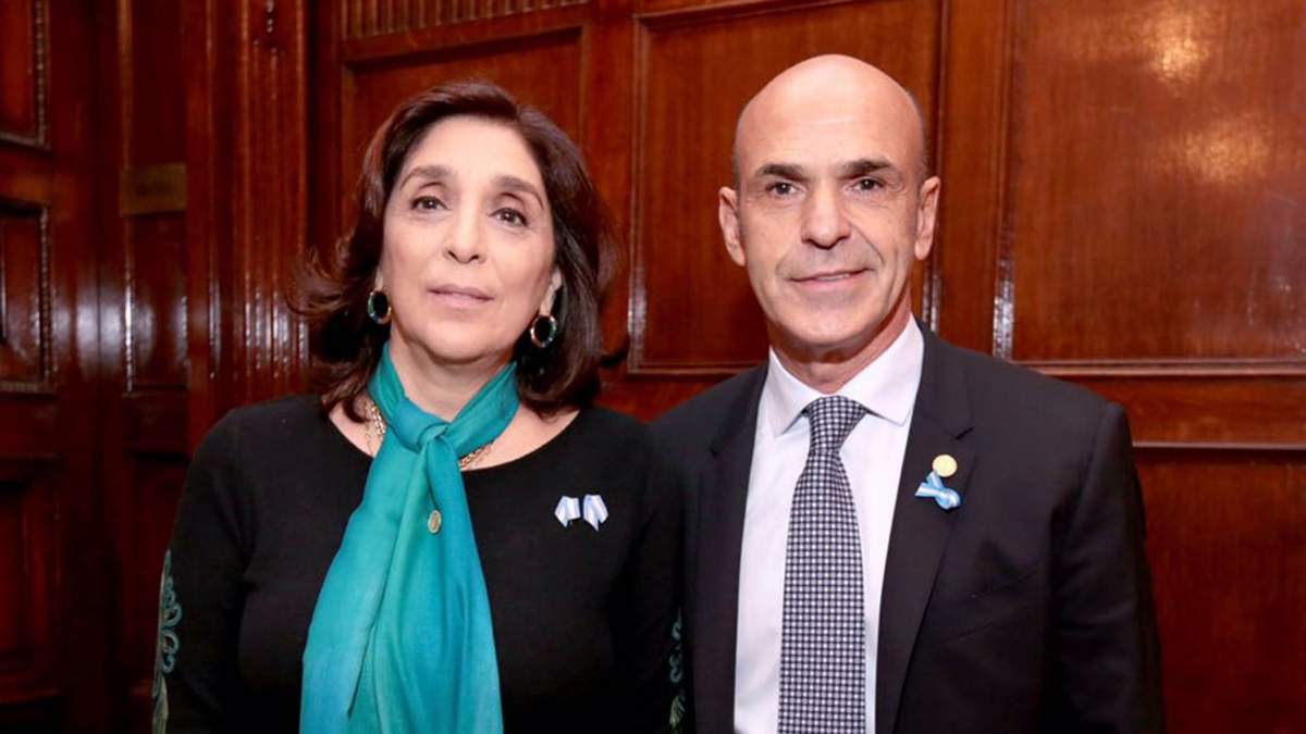 Silvia Madjalani y Gustavo Arribas, exjefes de la Agencia Federal de Inteligencia (AFI). (Fuente: Twitter)