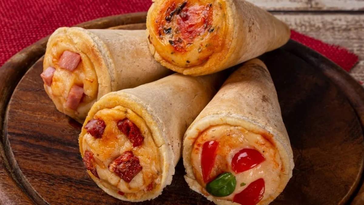Pizza en cono. Fuente: (Instagram)
