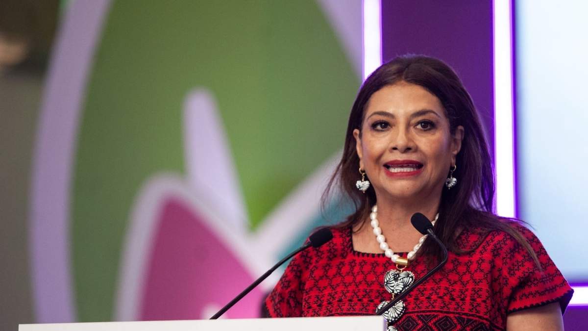 Clara Brugada, jefa de gobierno, en la inauguración del International Media Center