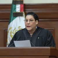 Tunden en redes a la ministra Lenia Batres por utilizar “acordeón”