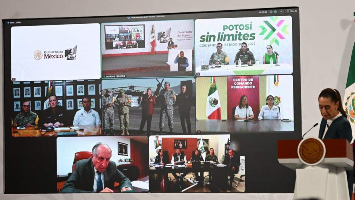 El gobernador de Hidalgo, Julio Menchaca Salazar informó la situación del estado a través de un enlace proyectado en la mañanera de Sheinbaum