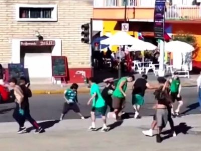 Así fue la batalla campal entre aficionados del Toluca y el León en Metepec (Video)