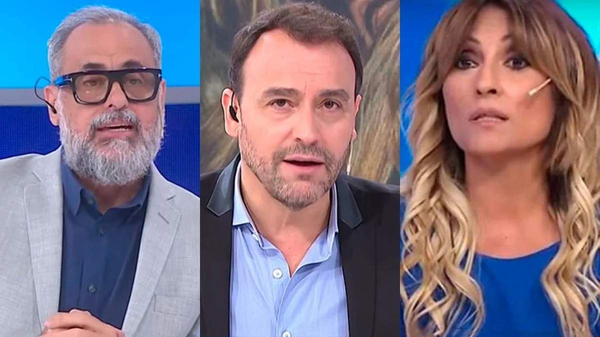 Jorge Rial, Adrián Pallares, Marcela Tauro. Fuente: (Twitter)