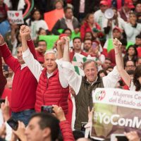 Arropado por Del Mazo, Meade dice 'yo mero quiero ser presidente” en cierre de gris precampaña