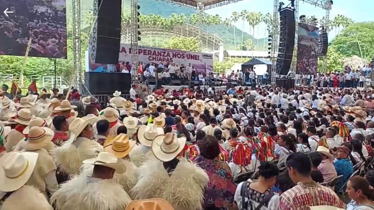 Sheinbaum estuvo en el Foro Chiapas ante unas 10 mil personas