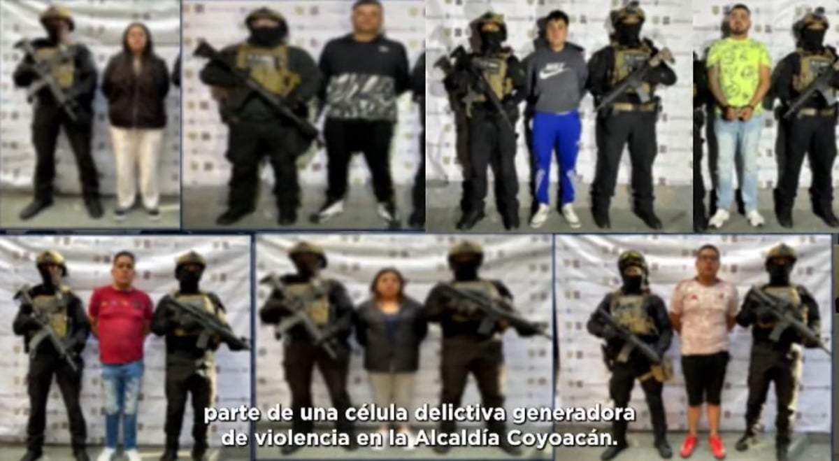 Las siete personas detenidas