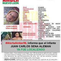 Autoridades localizan con vida e ileso a bebé de dos meses que fue secuestrado en Nuevo León