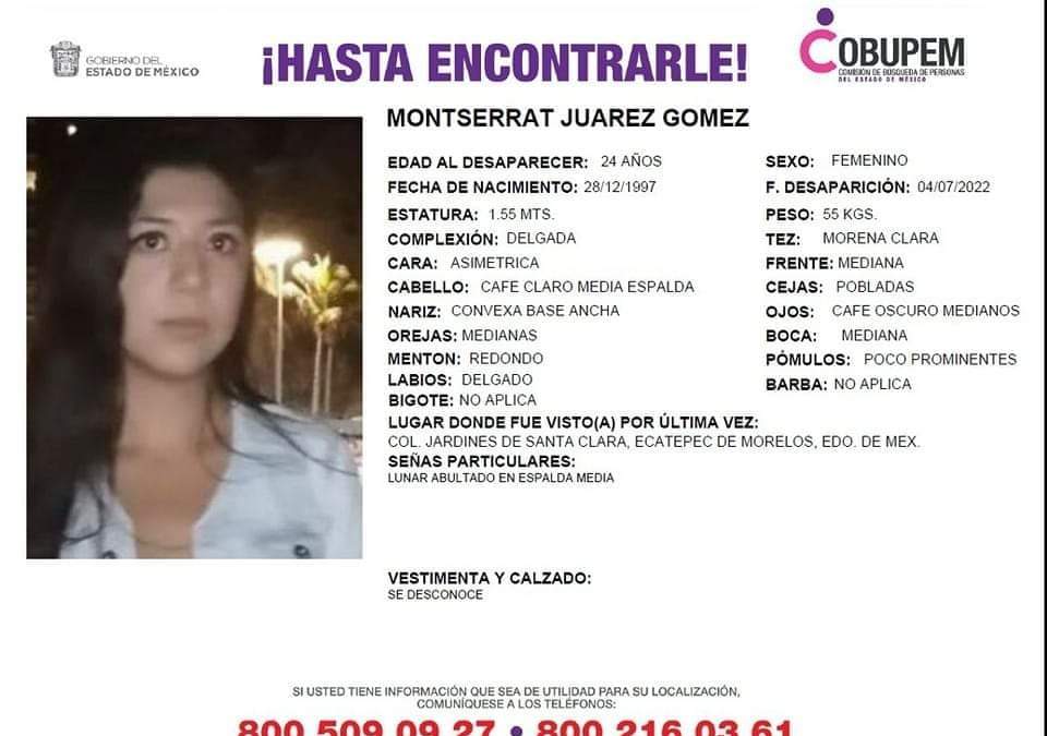 Ficha de búsqueda de Montserrat Juárez
