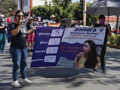 Reclaman a Salomón Jara por la desaparición de Sandra Domínguez en Oaxaca