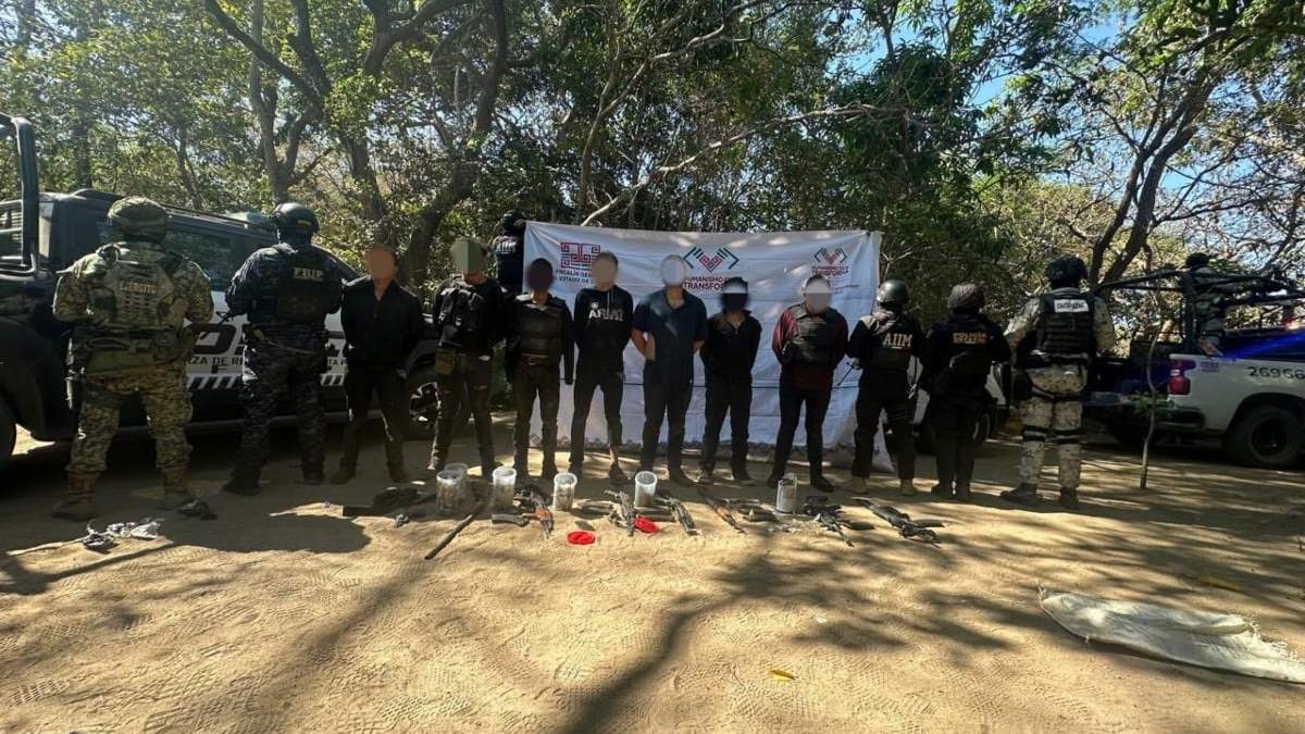 Los detenidos en el operativo en un rancho de Villaflores, Chiapas