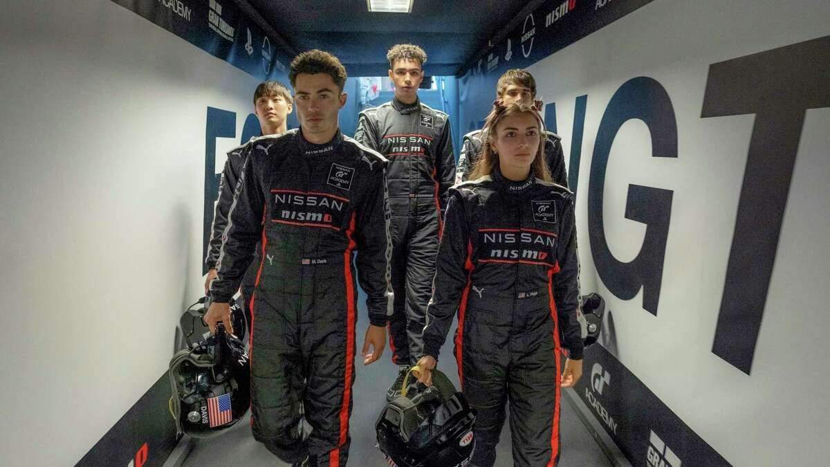 Una escena de la película "Gran Turismo."