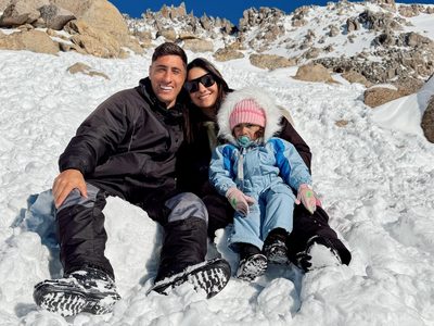 Descanso en la nieve: las vacaciones de Miguel Merentiel y su familia