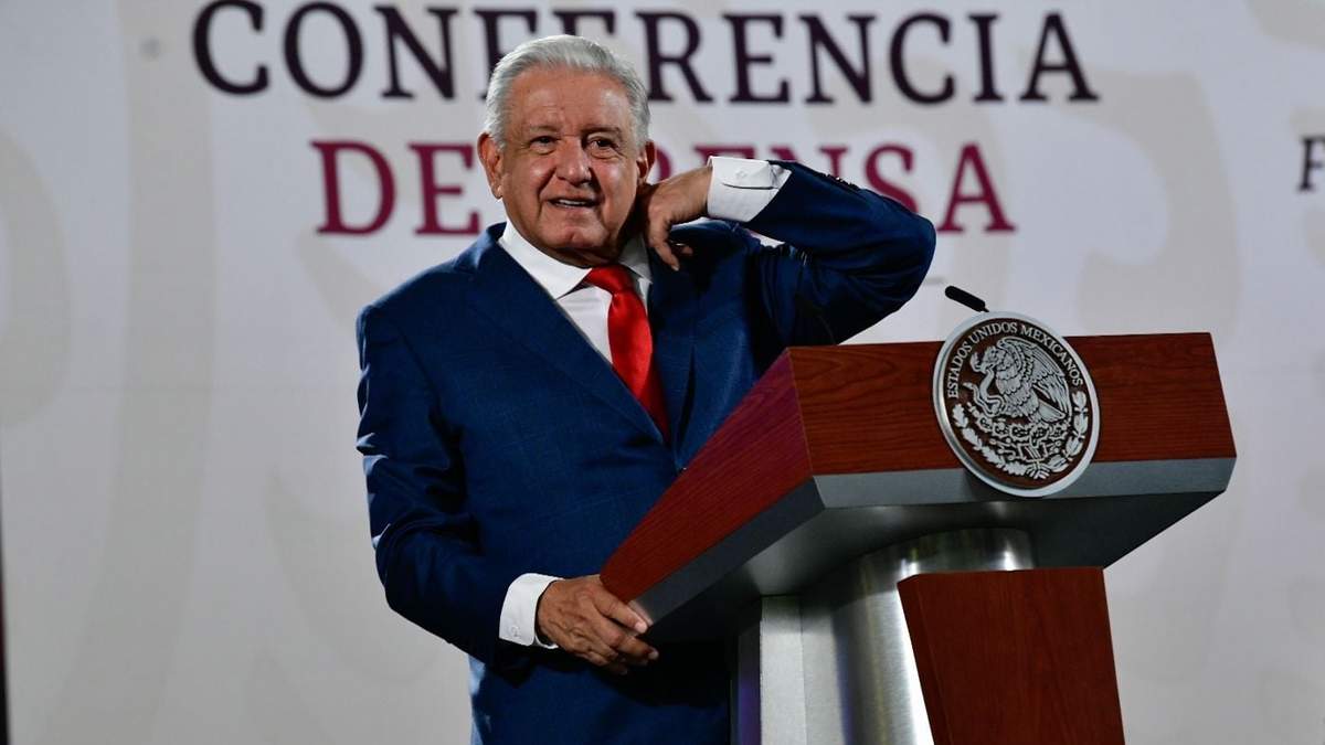 El presidente durante la conferencia de este lunes