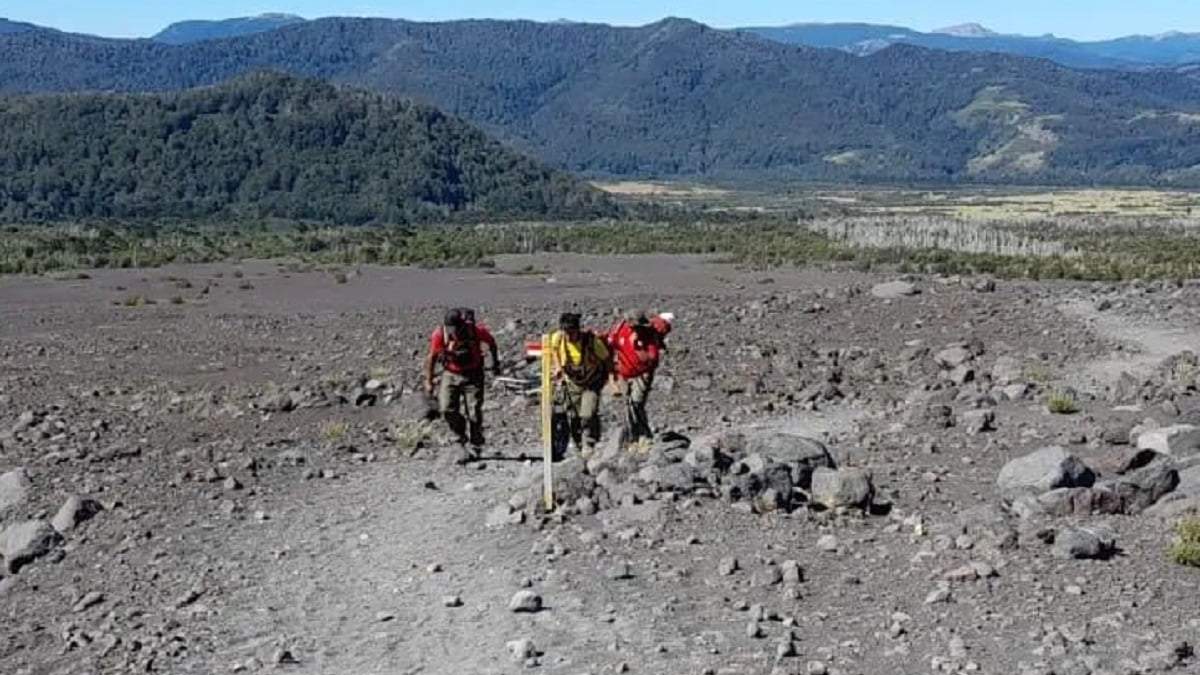 Se fracturó en el volcán Lanín y debió ser rescatado en helicóptero. Fuente: (Realidad SanMartinense)