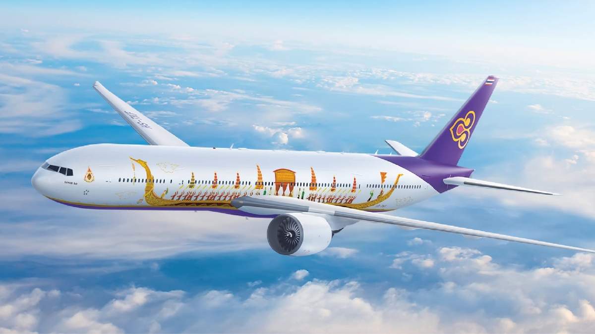 Thai Airways, una de las aerolíneas que implementa los "vuelos a ningún lugar". Fuente: (Twitter)