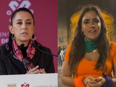 Sheinbaum acusa a Alessandra Rojo de la Vega de promover la violencia en marcha del 25N