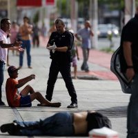 Imágenes del tiroteo durante un asalto en Brasil