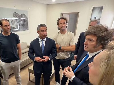 Milei y su encuentro con el "Rey David" Nalbandian y Rafa Nadal