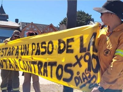Trabajadores del Parque Nacional Lanín marcharon por condiciones laborales