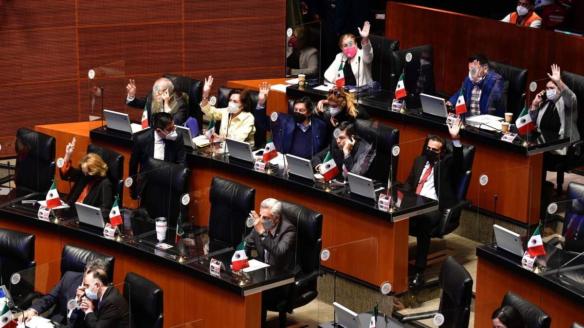 Sesión en el Senado de la República