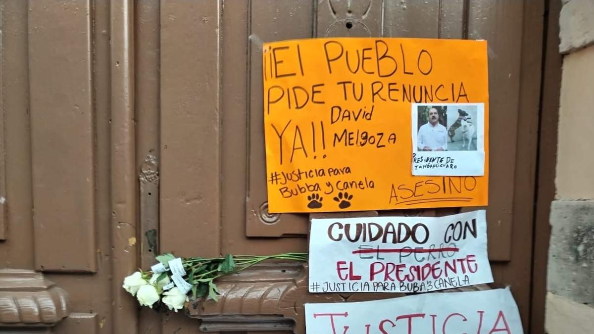 Protesta contra el alcalde de Tangancícuaro