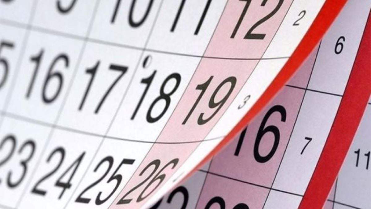 Calendario. Fuente: (Twitter)