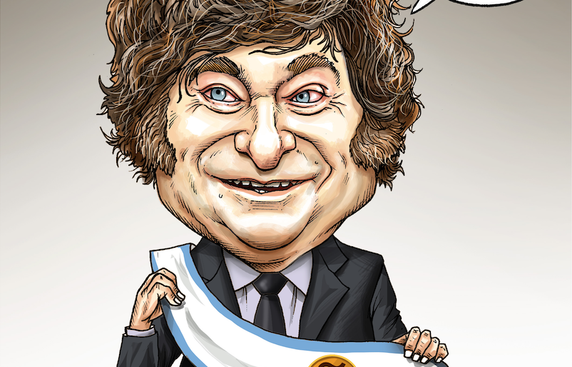 Vista previa de "Criptopresidente defraudador", cartón de José Antonio Rodríguez