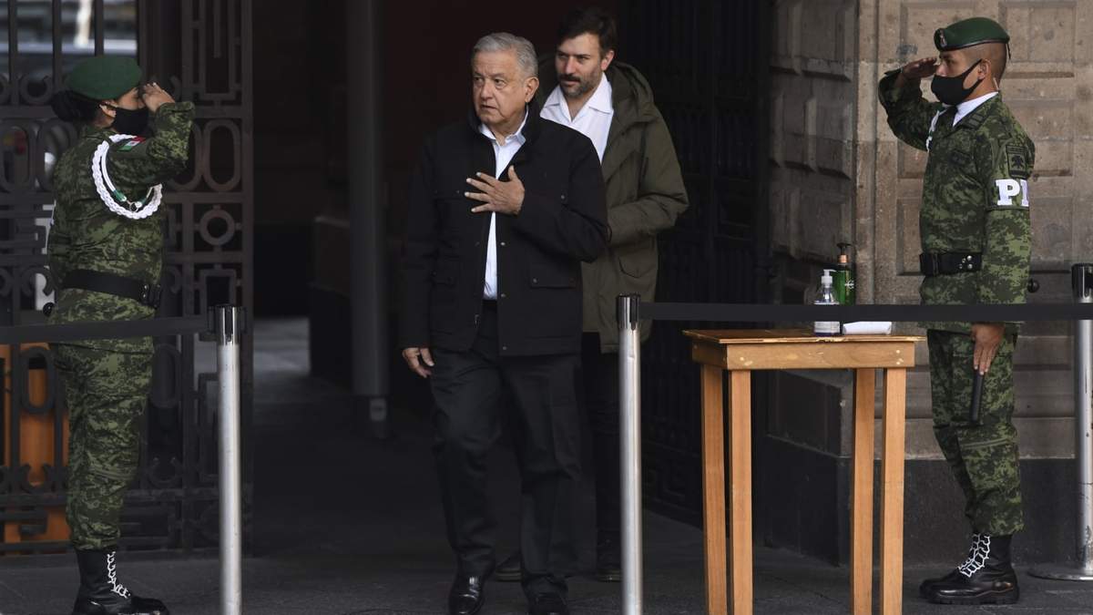 El presidente López Obrador en Palacio Nacional