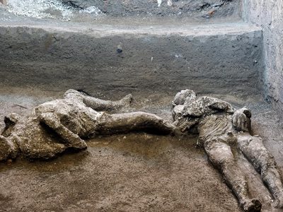 Impresionante hallazgo en Pompeya: restos conservados de dos hombres que habrían sido amo y esclavo