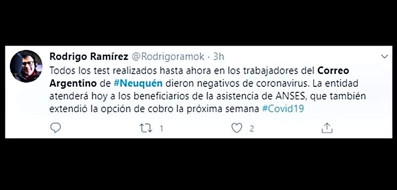 Tuit sobre el Correo