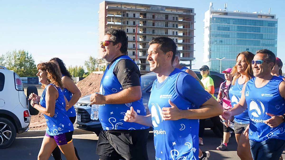 Mariano Gaido y Marcos Koopmann en la Corrida de la Confluencia. Fuente: (Twitter)