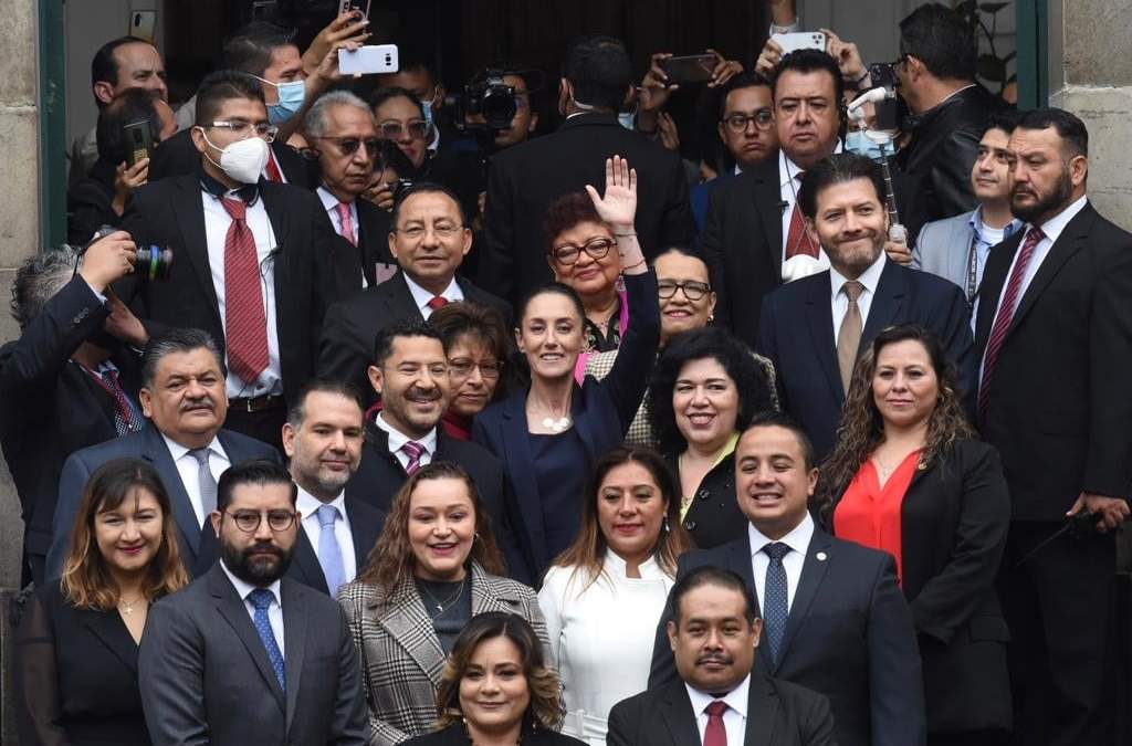 La jefa de gobierno llegó a la sede del Congreso para rendir su informe de gobierno