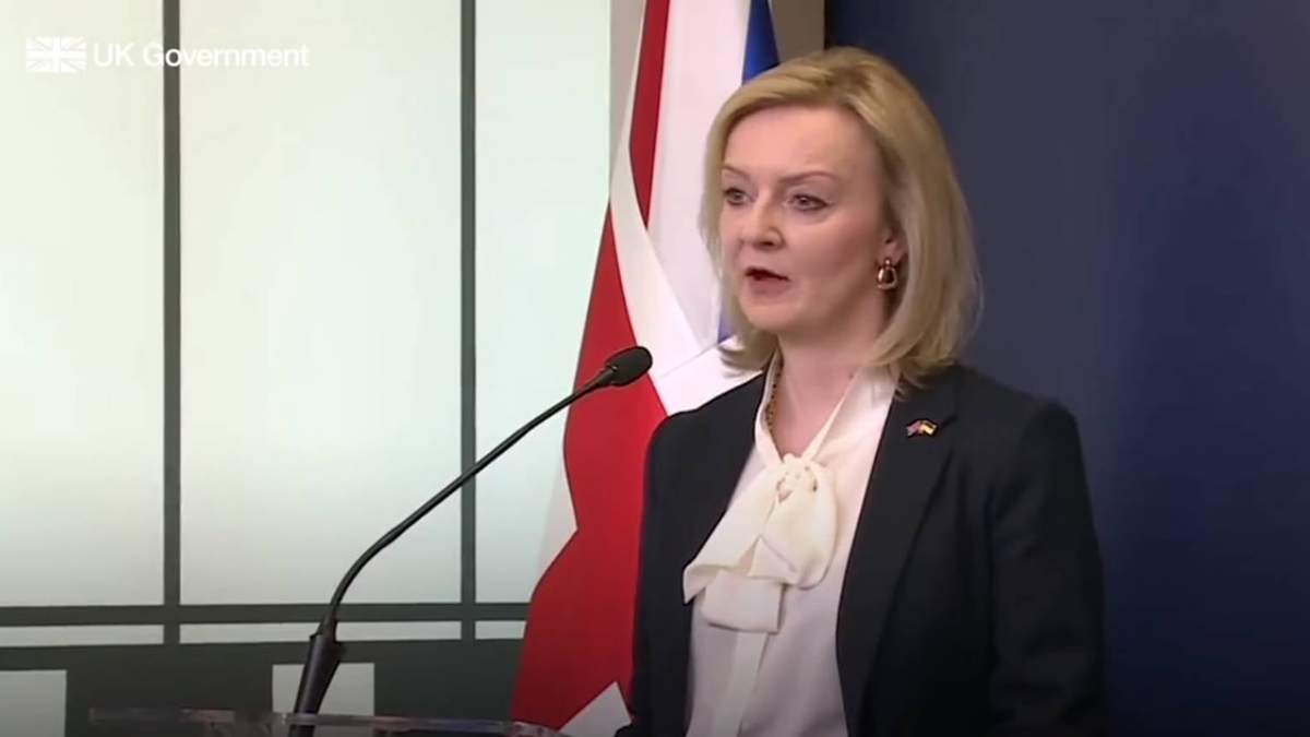 La ministra de Exteriores británica, Liz Truss