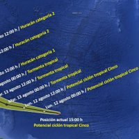 Surge el potencial ciclón tropical Cinco. ¿A qué distancia está de Cancún? ¿Cuál es su ruta?