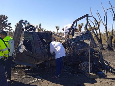 Vuelca y explota pipa con diésel en la carretera Matehuala-SLP (Video)