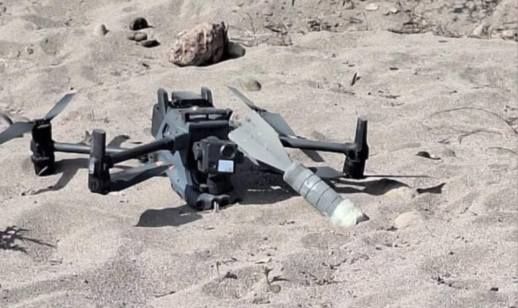 Aseguramiento de un dron con un explosivo en Culiacán, Sinaloa