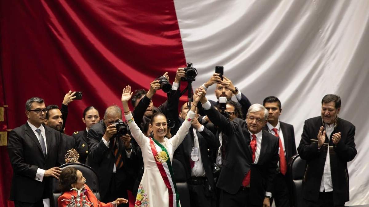 Sheinbaum en el día que asumió la presidencia de México