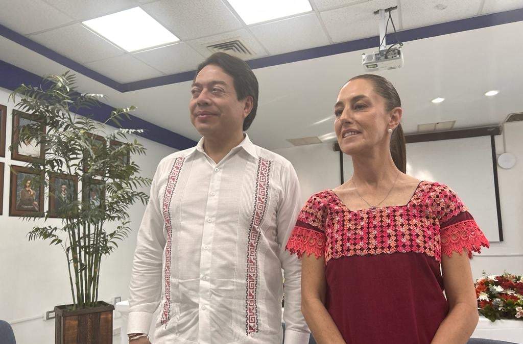Mario Delgado y Claudia Sheinbaum en Quintana Roo