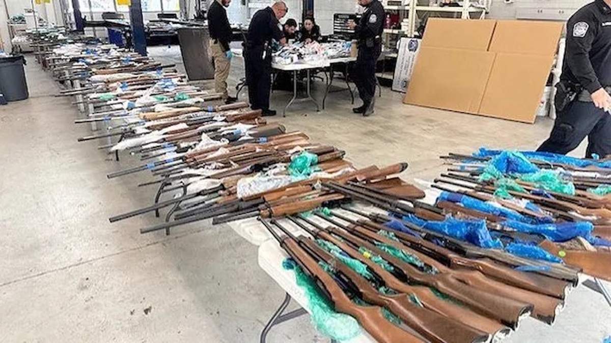 Las armas decomisadas en Laredo