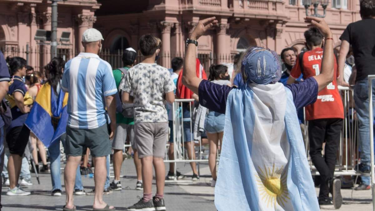 Despedida a Diego Maradona. Fuente: Augusto Volpe