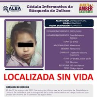 Niña de tres años desaparecida en Jalisco es hallada sin vida en una cubeta