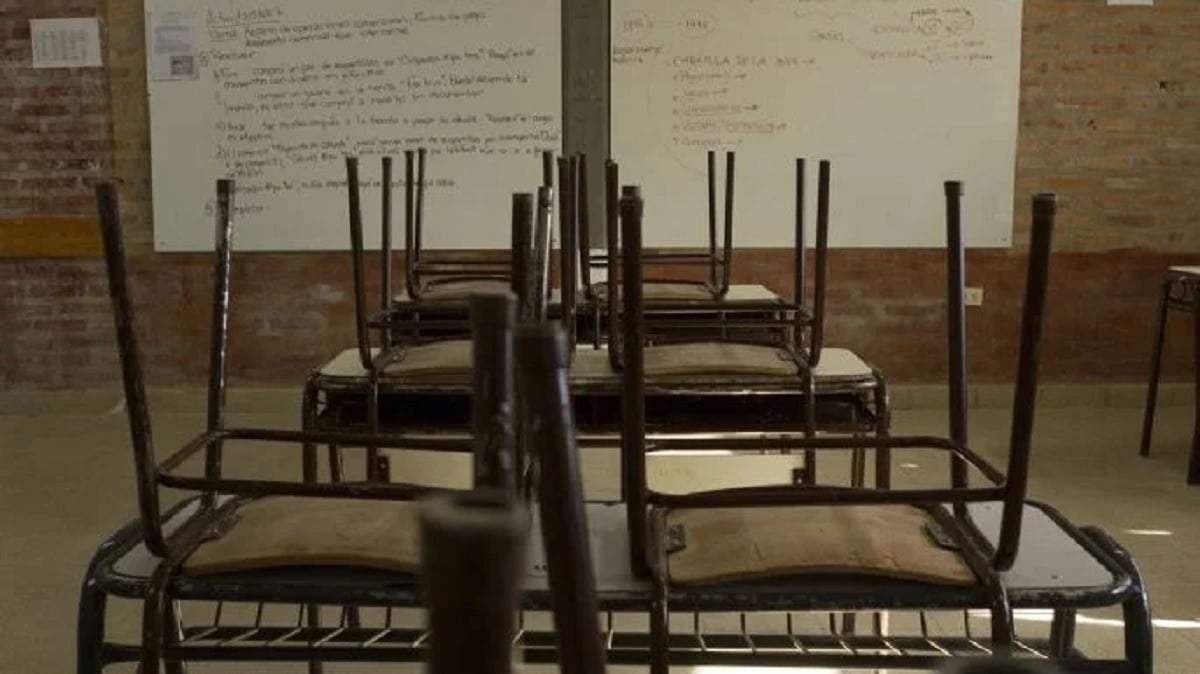 Las clases estaban suspendidas en aquellas escuelas en las que los porteros adhirieron al paro de actividades. Fuente (Emiliano Ortiz)