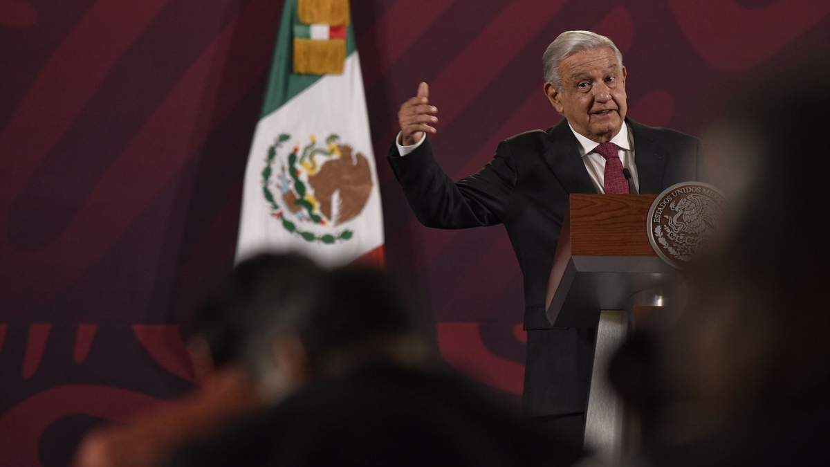 El presidente López Obrador en su conferencia mañanera
