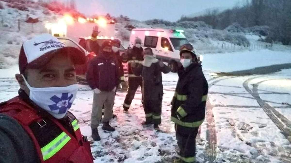 Accidente falso Junin de los Andes. Fuente: (Facebook)