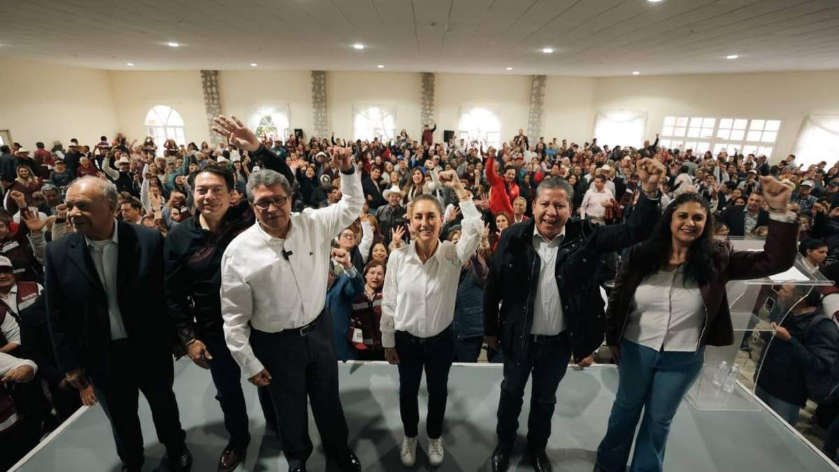 David Monreal, gobernador de Zacatecas, con Claudia Sheinbaum Pardo