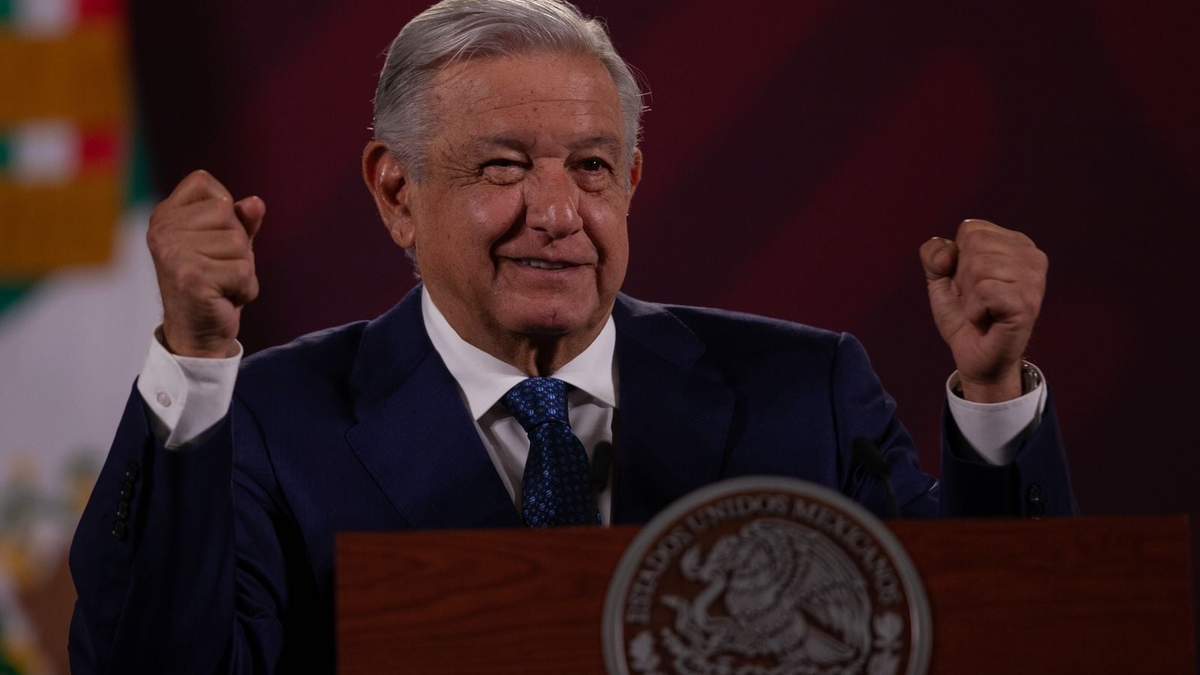 El presidente durante la conferencia matutina de este lunes