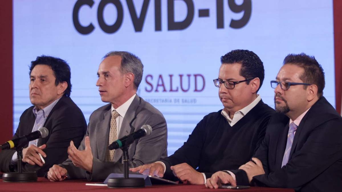 Autoridades sanitarias de México en conferencia de prensa. Fuente: (Twitter)